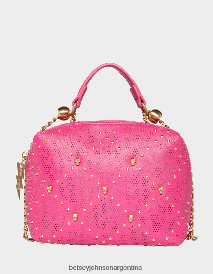 Betsey Johnson mujer bandolera con calavera de estado rosa accesorios DTLJP8240