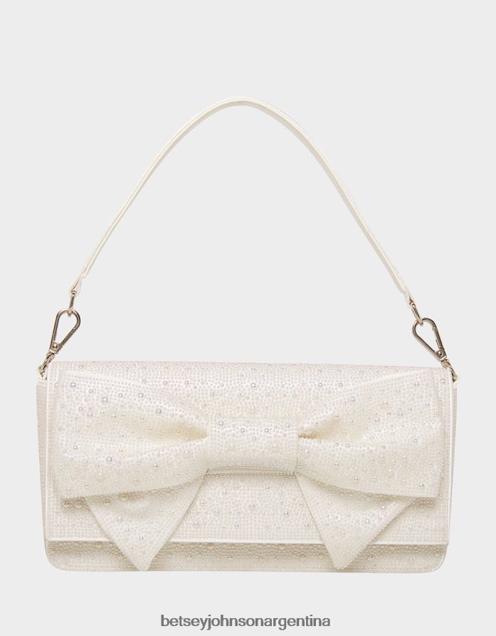 Betsey Johnson mujer bolsa convertible con lazo Marfil accesorios DTLJP8218