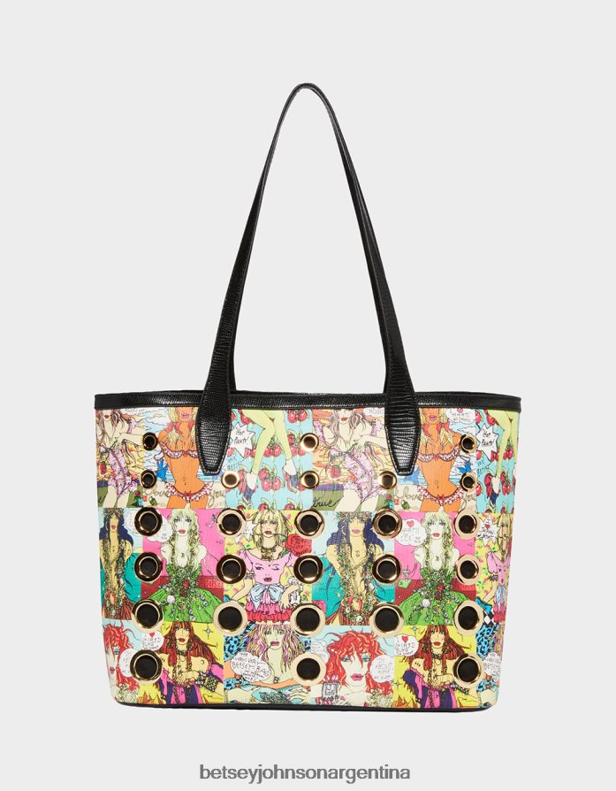 Betsey Johnson mujer bolso de mano con ojales multi accesorios DTLJP8255