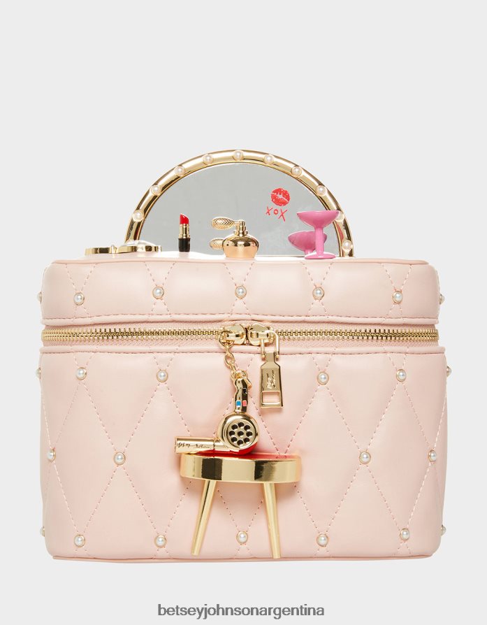 Betsey Johnson mujer kitsch espejo espejo tocador bandolera rubor accesorios DTLJP8217