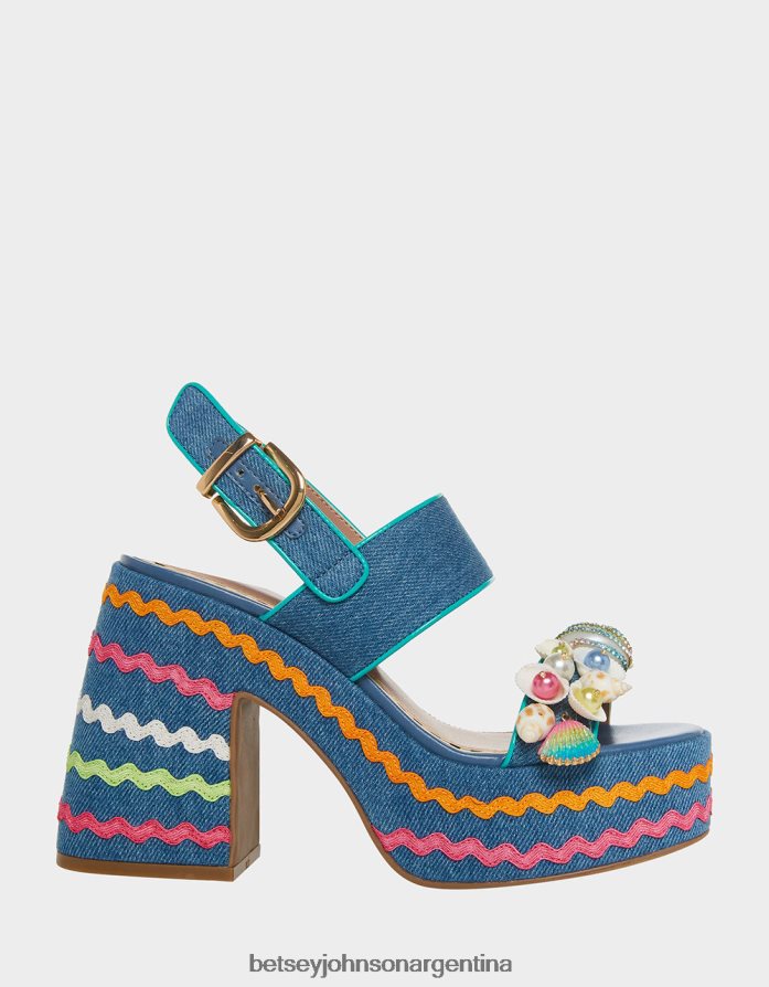 Betsey Johnson mujer Shelly mezclilla multi zapatos DTLJP888